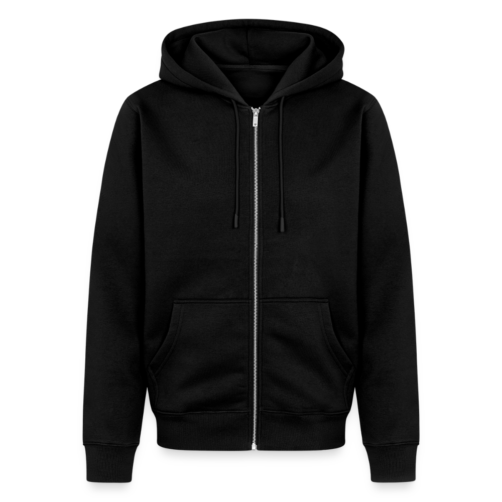 Herren Premium Kapuzenjacke - Nautik Doodles (weiss) - Schwarz