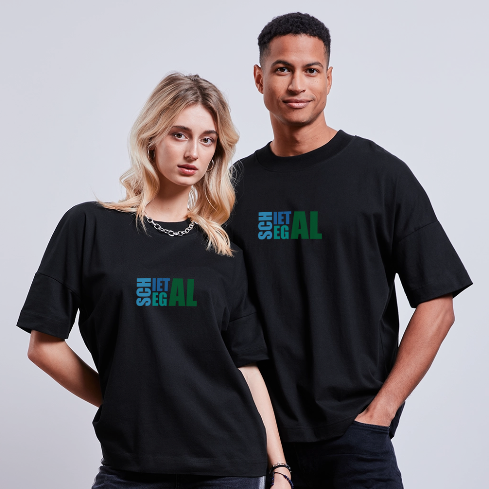 Unisex Oversize Bio-T-Shirt -Schietegal - Schwarz