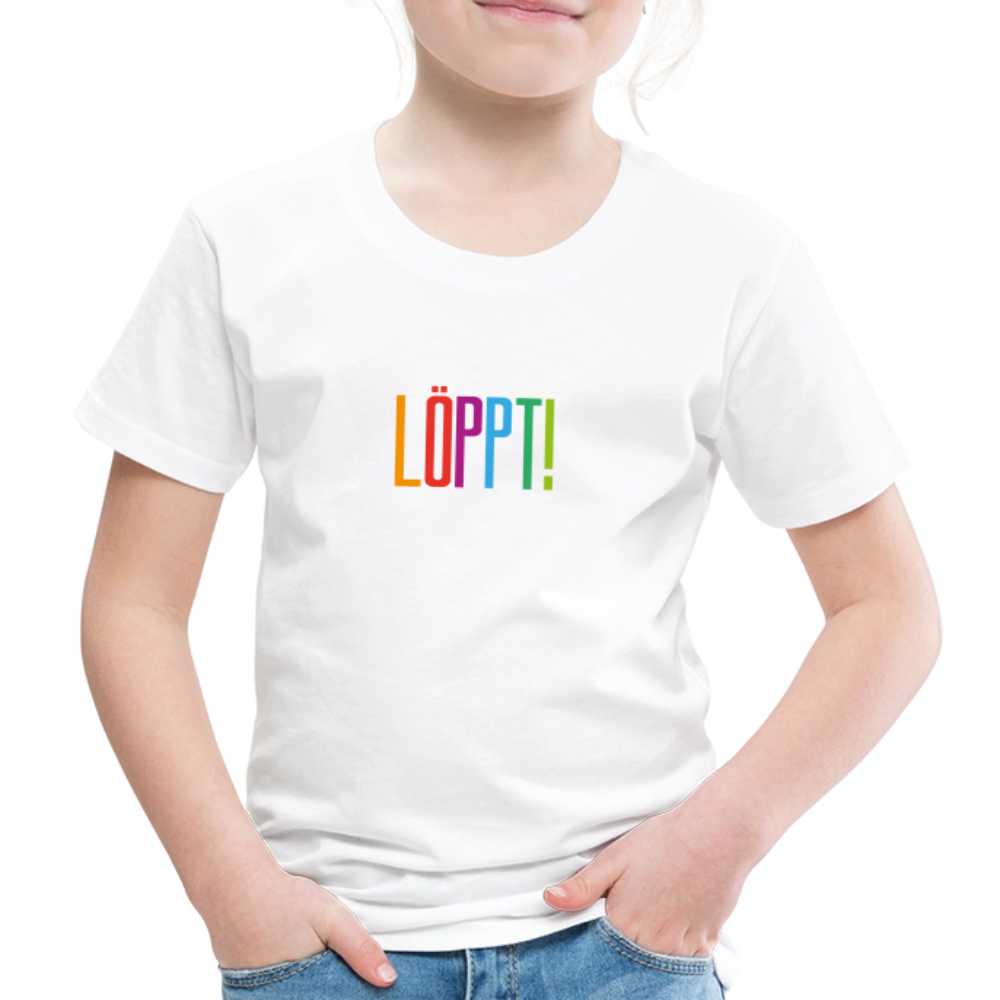 Kinder Premium T-Shirt - Löppt! - Weiß