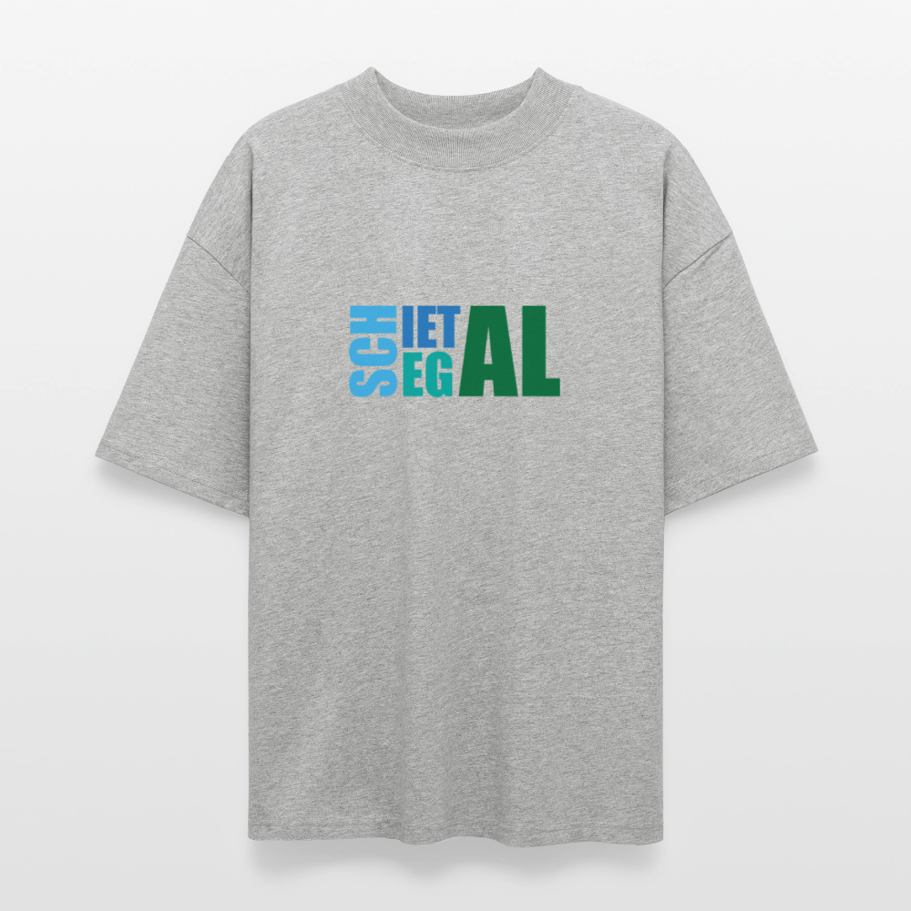Unisex Oversize Bio-T-Shirt -Schietegal - Grau meliert