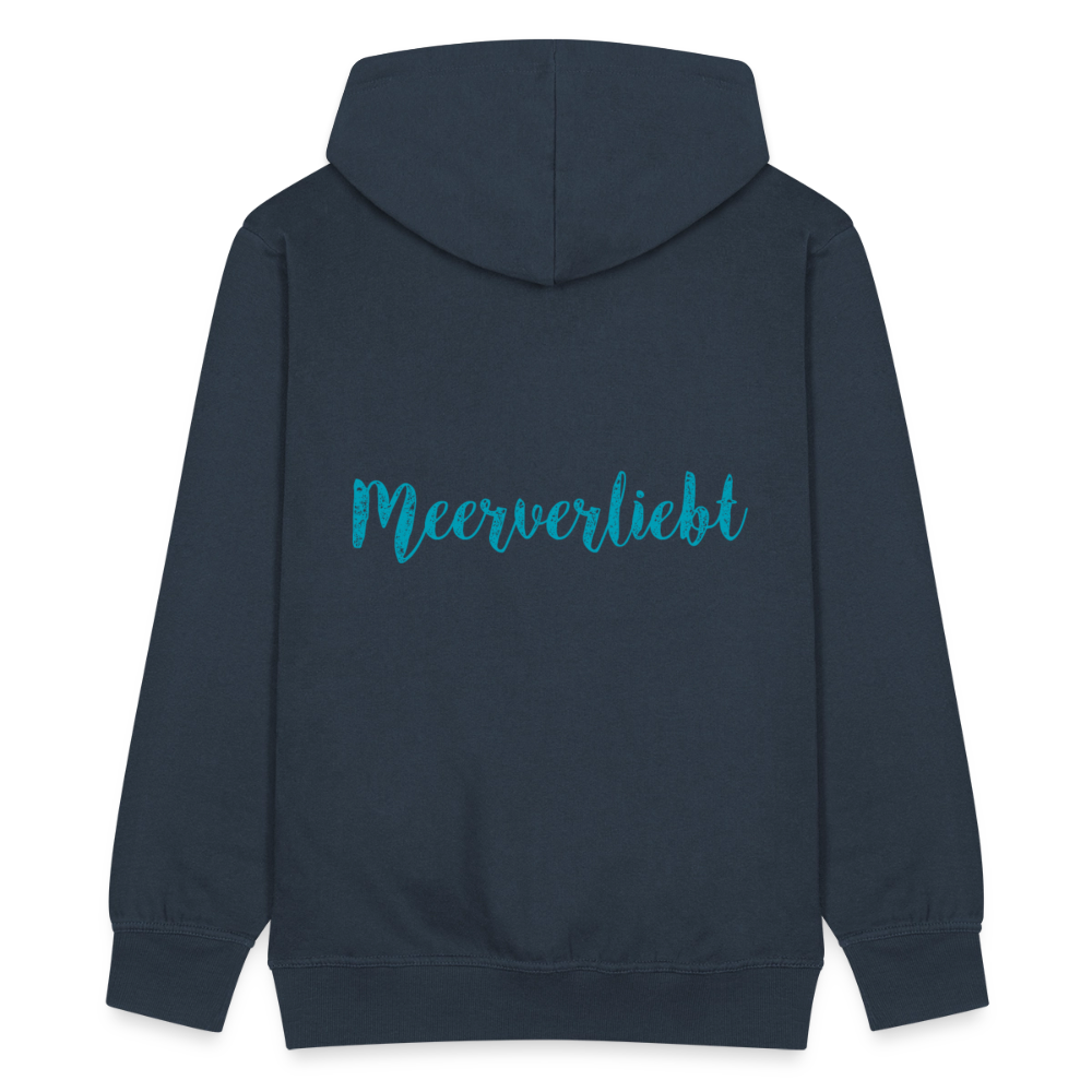 Herren Premium Kapuzenjacke - Meerverliebt - Navy