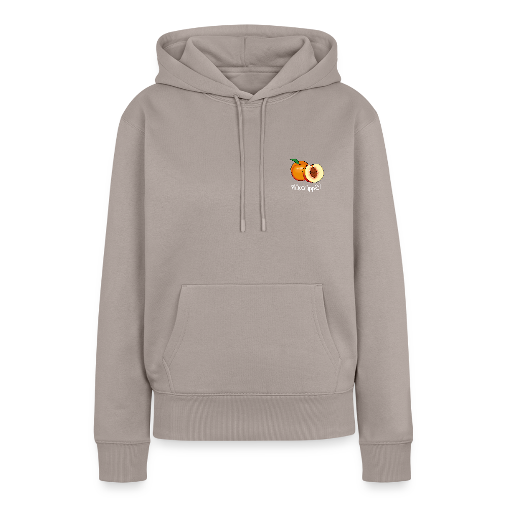 Damen Premium Hoodie - Plüschappel (weiß) - Taupe