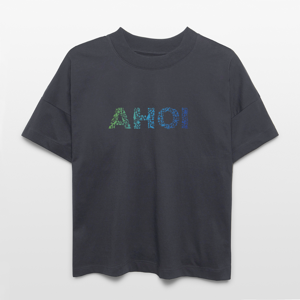 Unisex Oversize Bio-T-Shirt - Ahoi doodles - Indigoblau