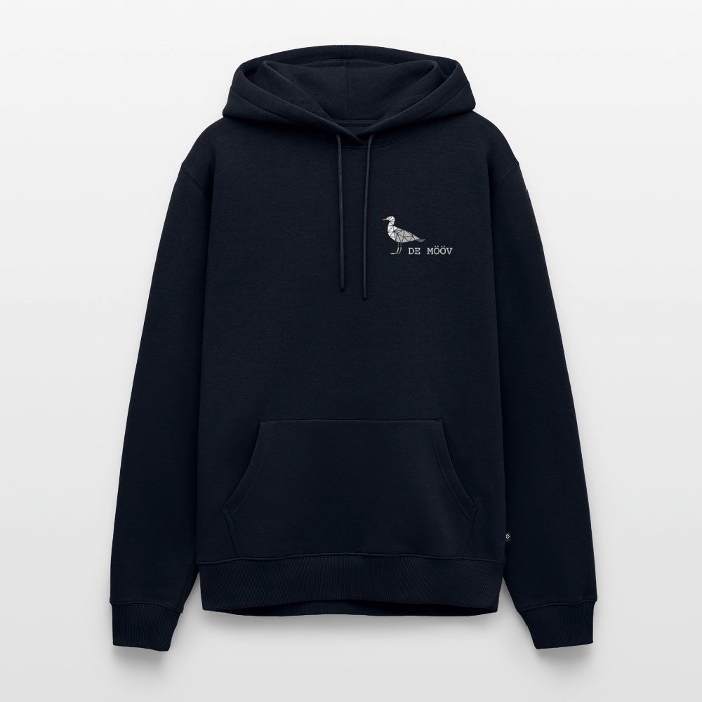 Herren Premium Hoodie - de Mööv (weiss) - Navy