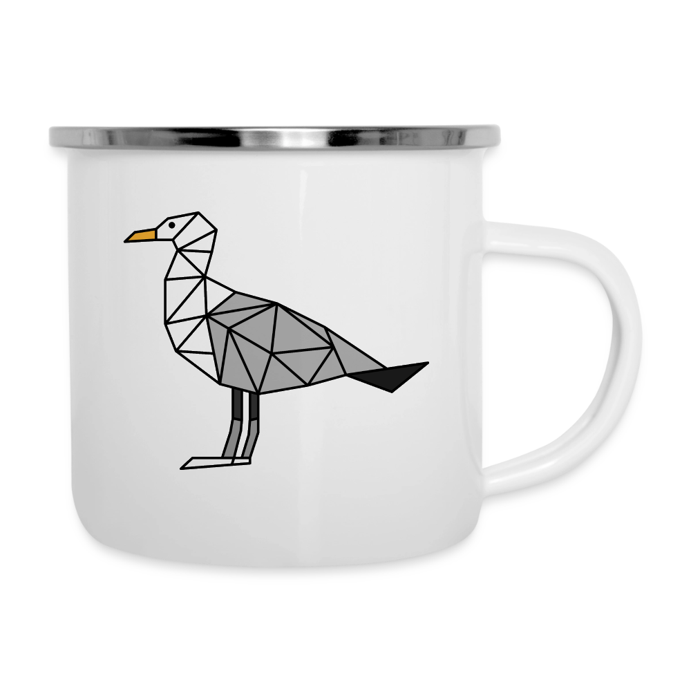 Möwe - Emaille-Tasse - Weiß
