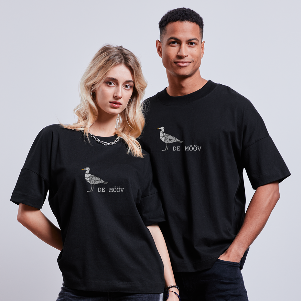 Unisex Oversize Bio-T-Shirt - de Mööv (weiss) - Schwarz