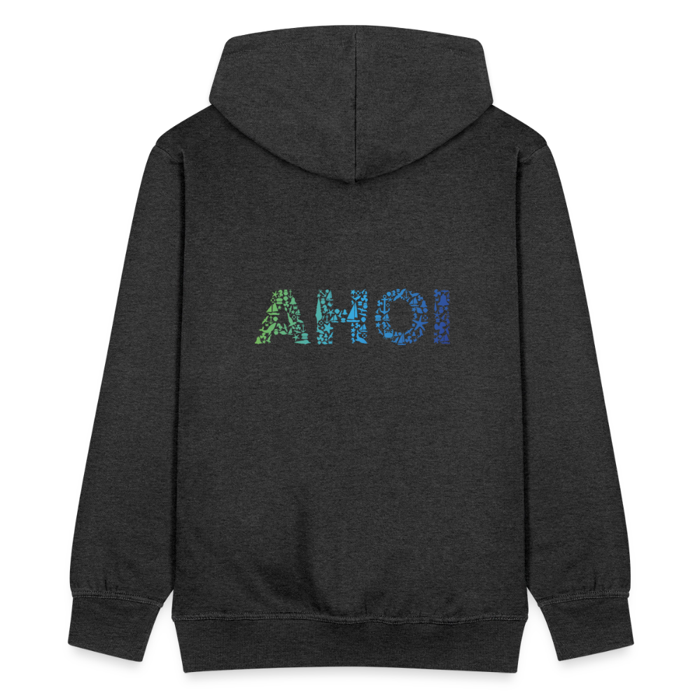 Herren Premium Kapuzenjacke - Ahoi doodles - Anthrazit
