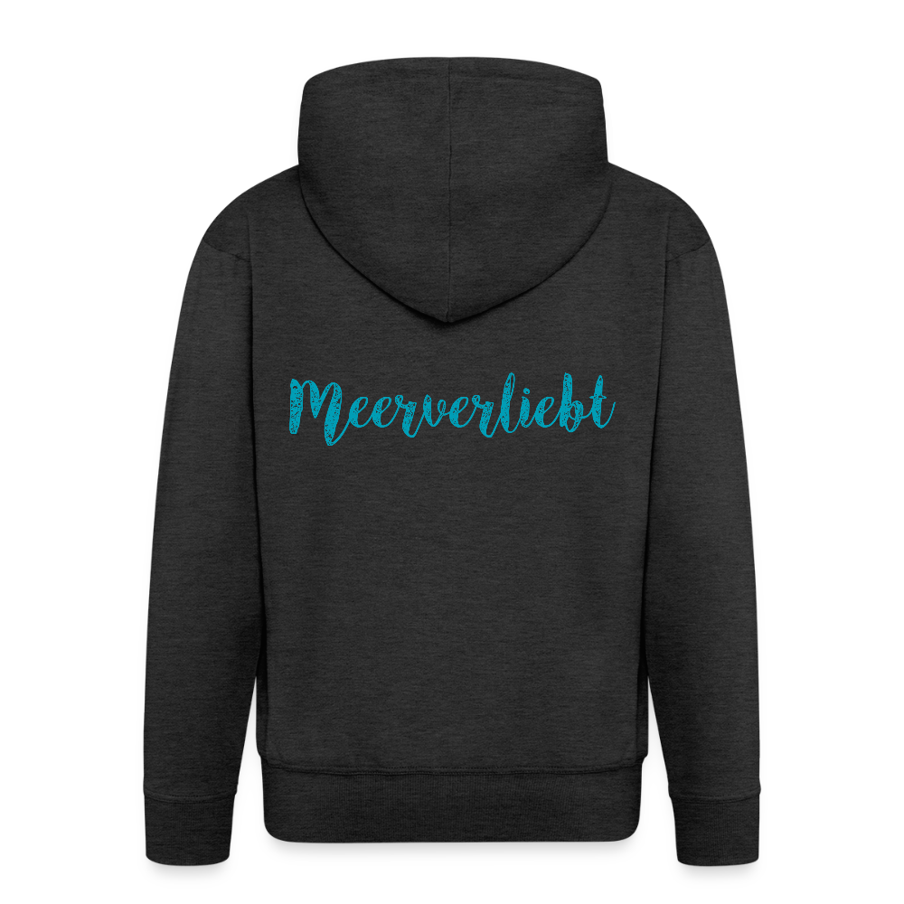 Herren Premium Kapuzenjacke - Meerverliebt - Anthrazit