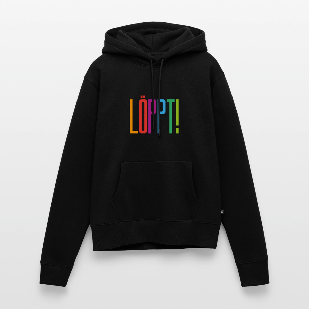 Damen Premium Hoodie - Löppt! - Schwarz