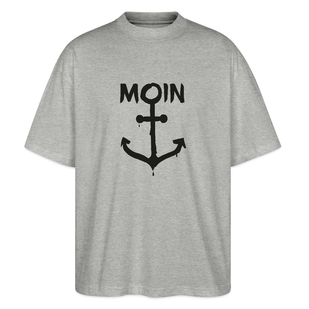 Unisex Oversize Bio-T-Shirt - Moin Anker - Grau meliert