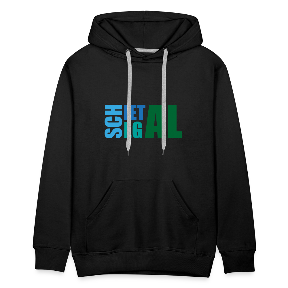 Männer Premium Hoodie - Schietegal - Schwarz