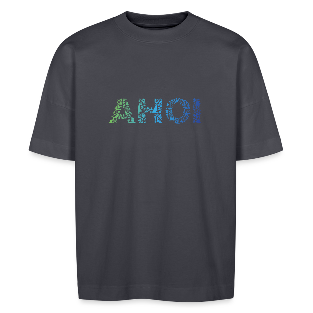 Unisex Oversize Bio-T-Shirt - Ahoi doodles - Indigoblau