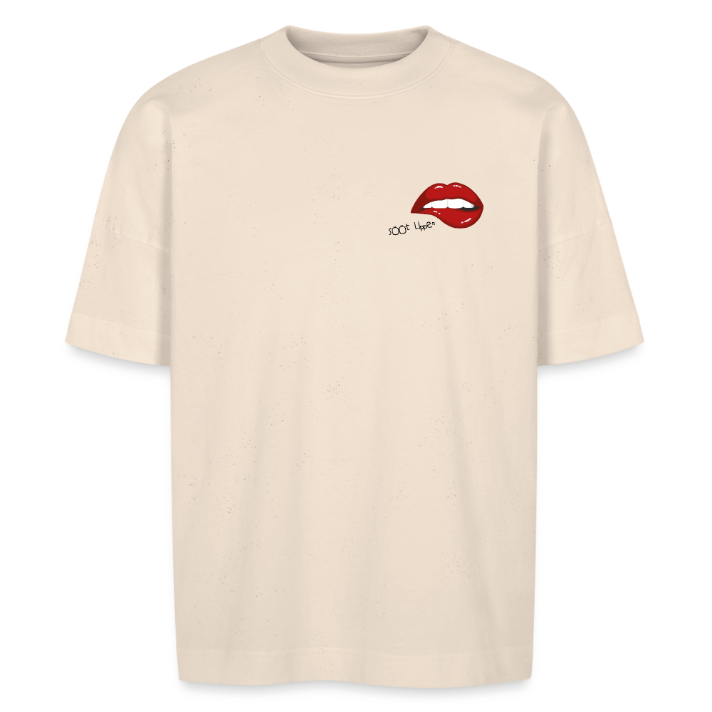 Unisex Oversize Bio-T-Shirt - sööt Lippen - Naturweiß