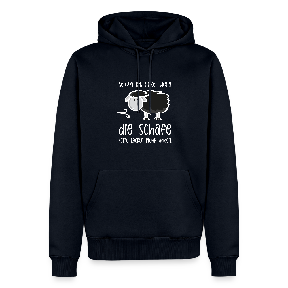 Herren Premium Hoodie - Schaf (weiss) - Navy