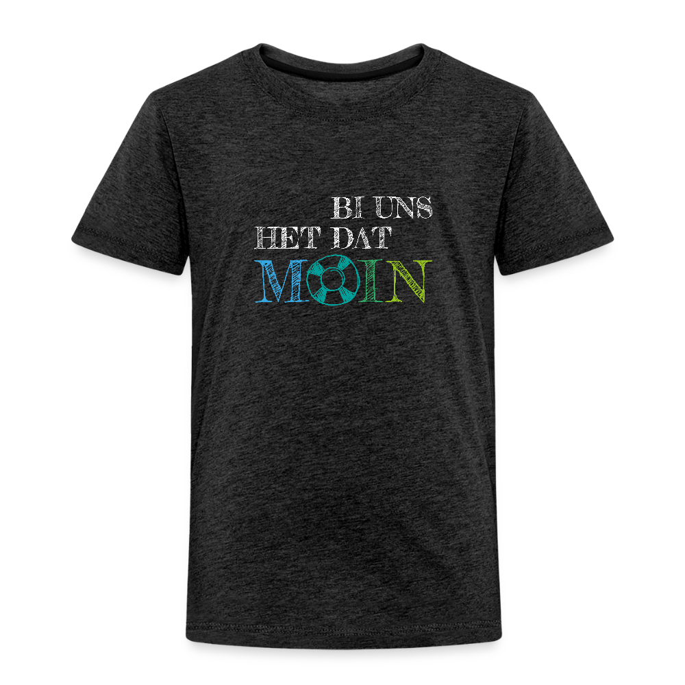 Kinder Premium T-Shirt - Bi uns het dat Moin (weiss) - Anthrazit
