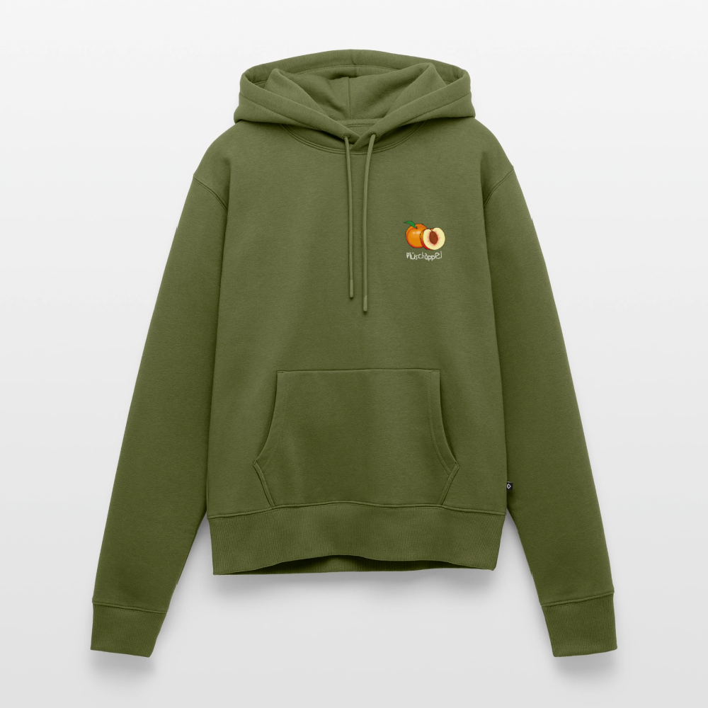 Damen Premium Hoodie - Plüschappel (weiß) - Khaki