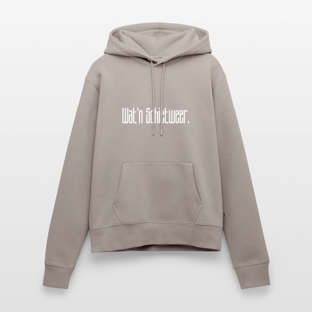 Damen Premium Hoodie - wat'n Schietweer (weiss) - Taupe