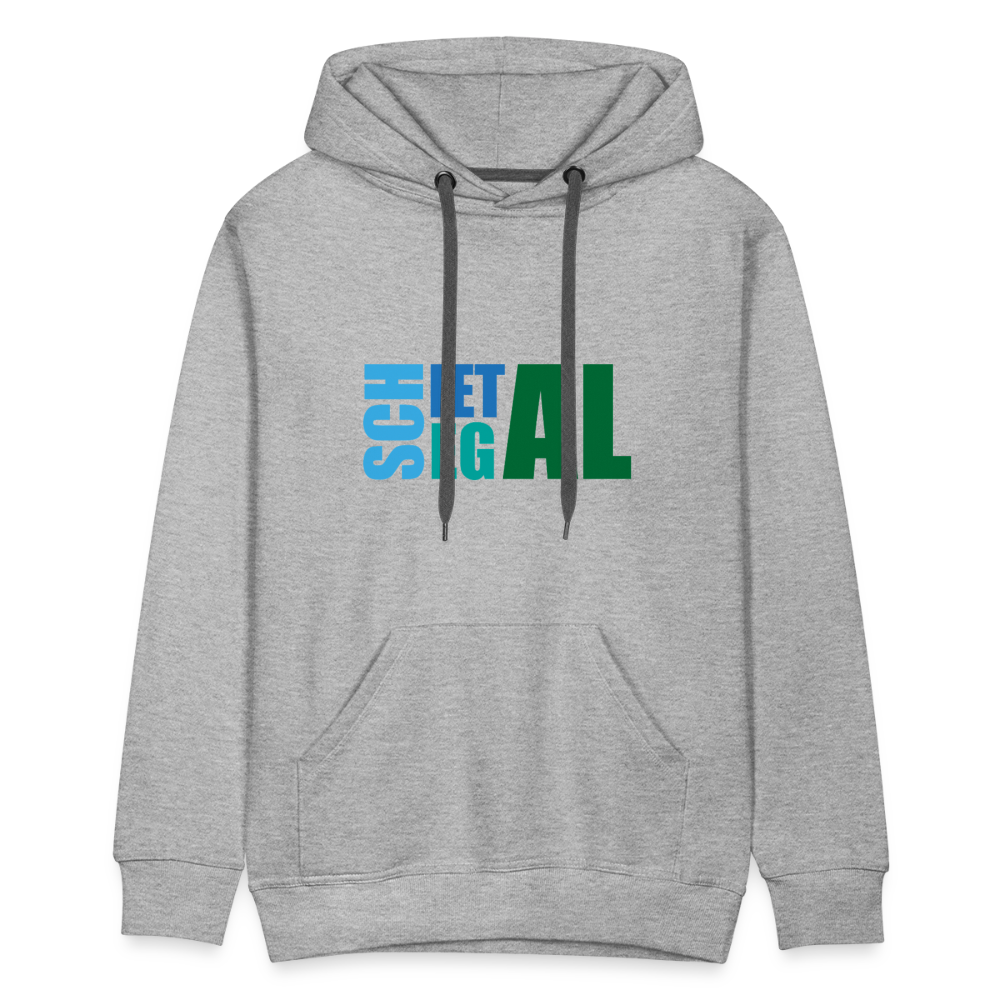 Männer Premium Hoodie - Schietegal - Grau meliert
