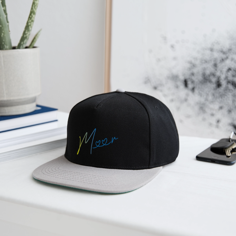 Snapback Cap - Meer - Schwarz/Grau