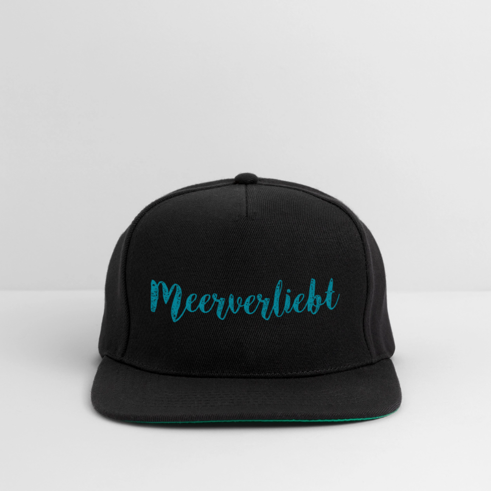 Snapback Cap - Meerverliebt - Schwarz/Schwarz