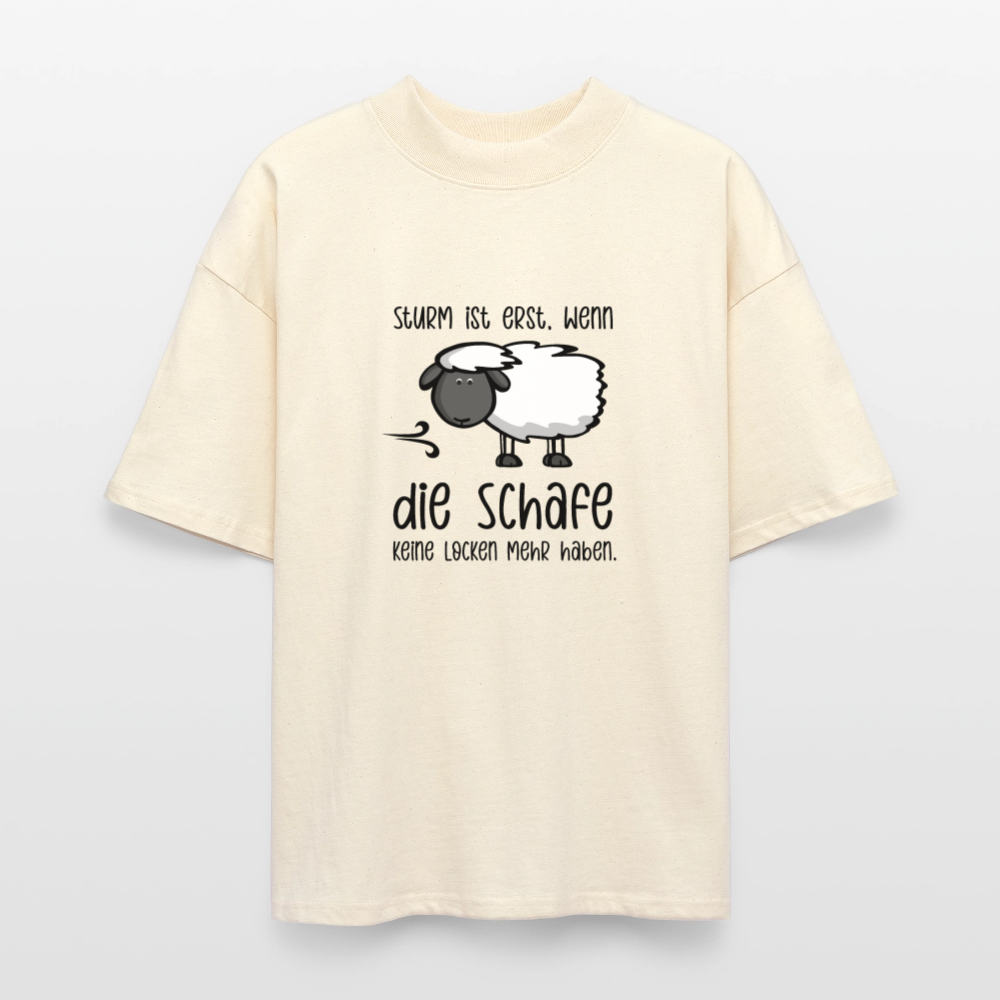 Unisex Oversize Bio-T-Shirt - Schaf - Weißgrau