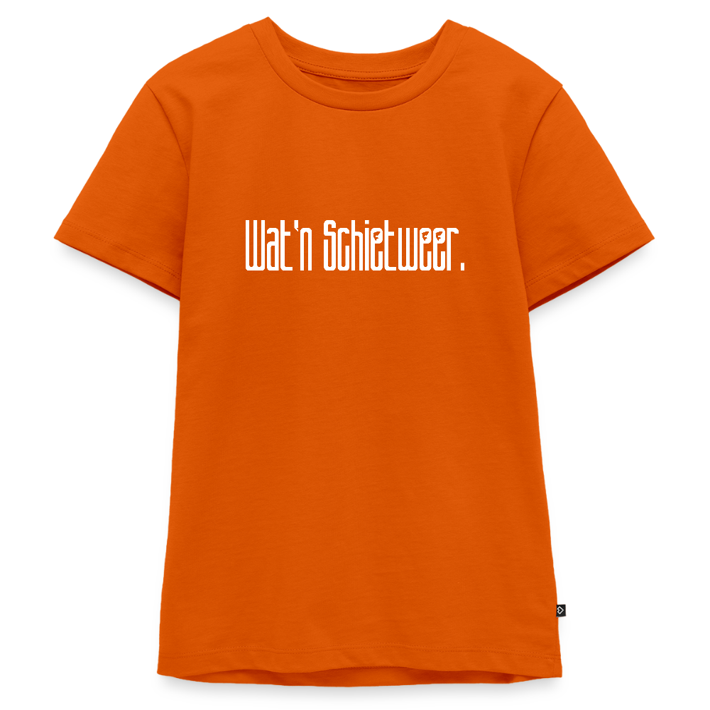 Teenager Premium T-Shirt - wat'n Schietweer (weiss) - Orange