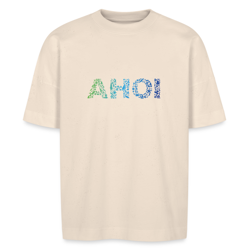 Unisex Oversize Bio-T-Shirt - Ahoi doodles - Naturweiß
