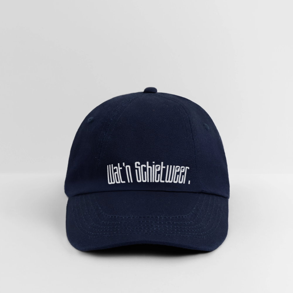 Baseballkappe - wat'n Schietweer (weiss) - Blau/Blau