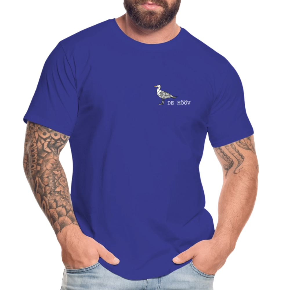 Männer Premium Bio T-Shirt - de mövv (weiss) - Königsblau