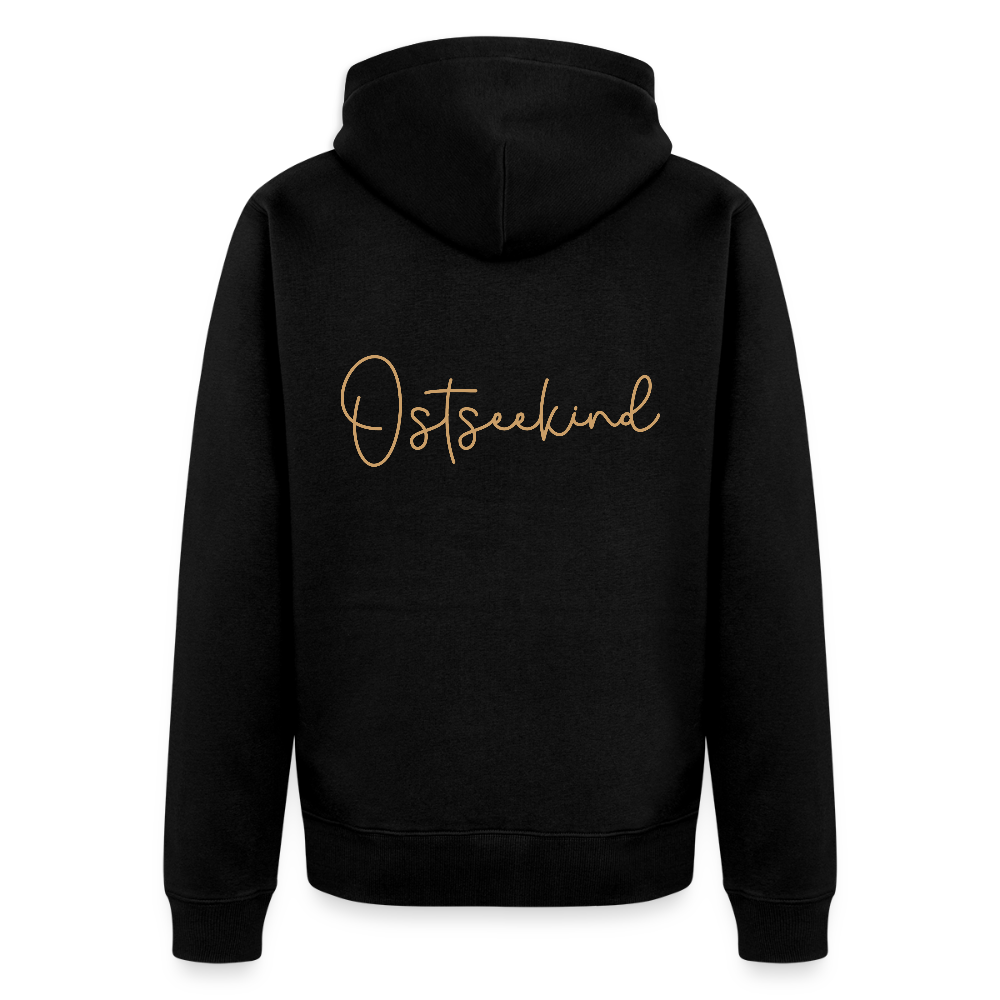 Männer Premium Kapuzenjacke - Ostseekind - Schwarz