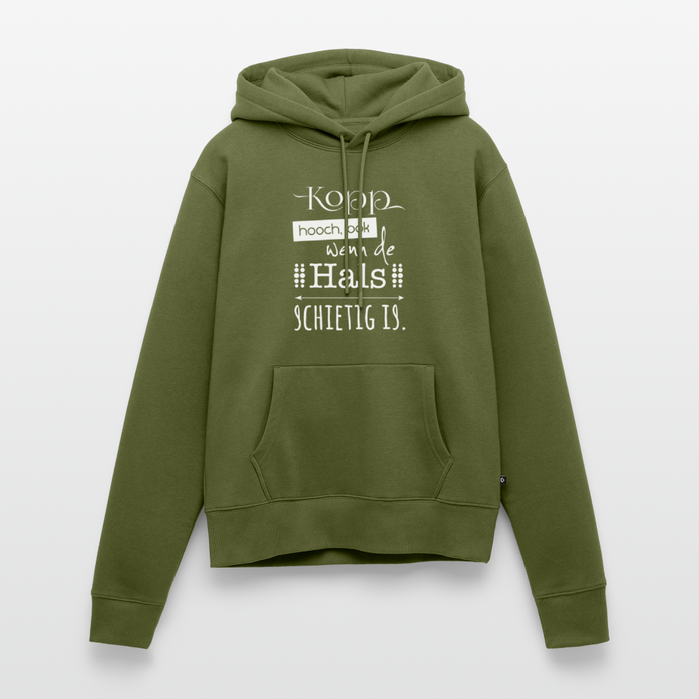Damen Premium Hoodie - Kopp hooch (weiss) - Khaki