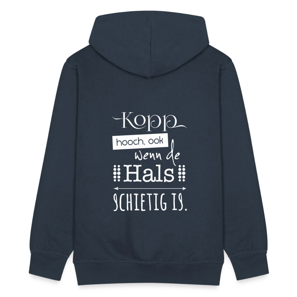 Herren Premium Kapuzenjacke - Kopp hooch (weiss) - Navy
