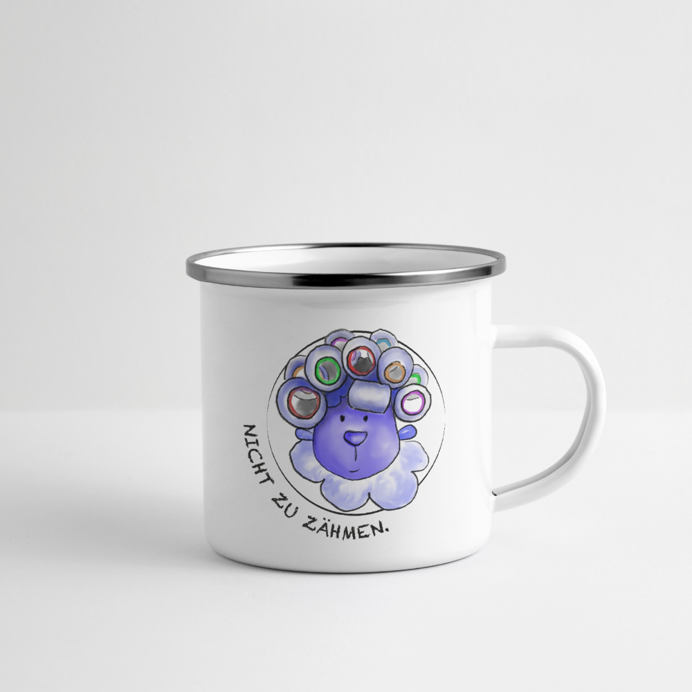 Nicht zu zähmen - Emaille-Tasse - Weiß