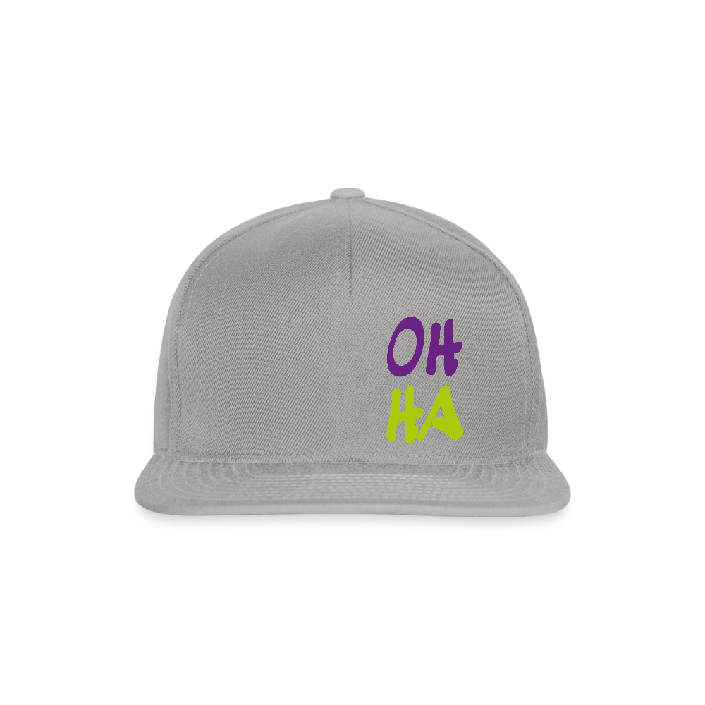 Snapback Cap - Oh ha - Graphit/Graphit