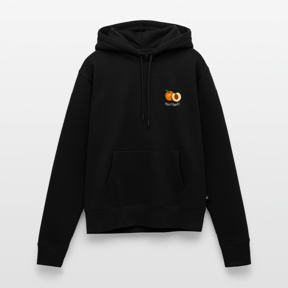 Damen Premium Hoodie - Plüschappel (weiß) - Schwarz
