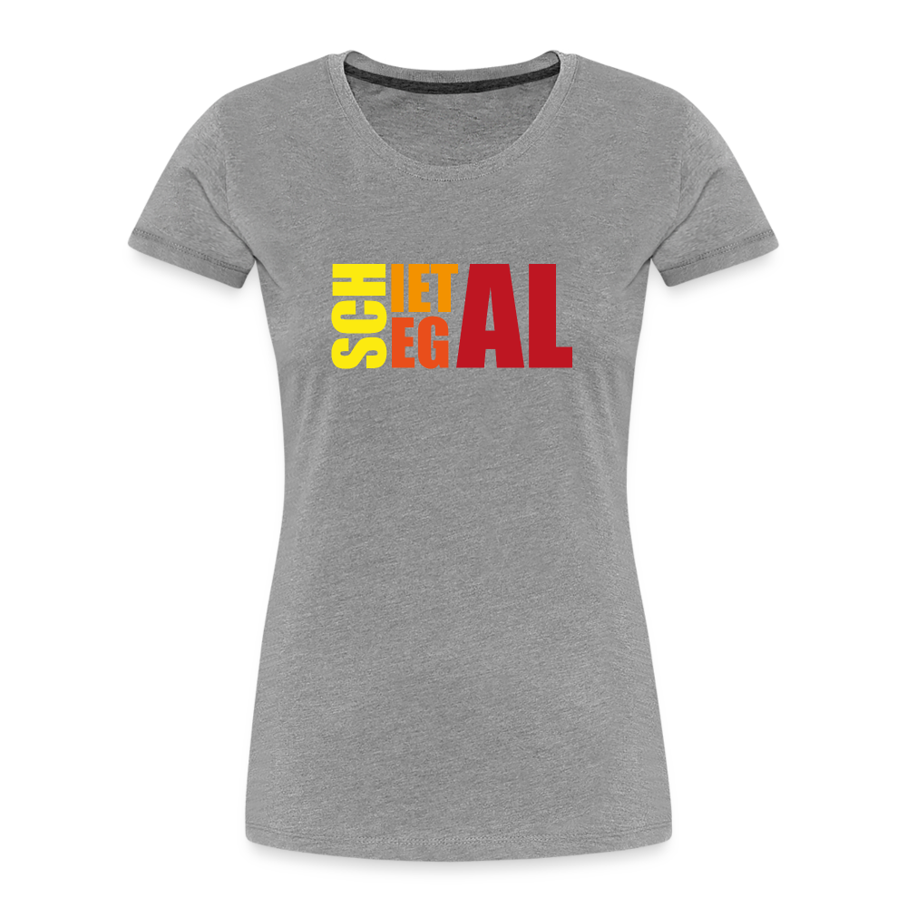 Frauen Premium Bio T-Shirt - Schietegal - Grau meliert