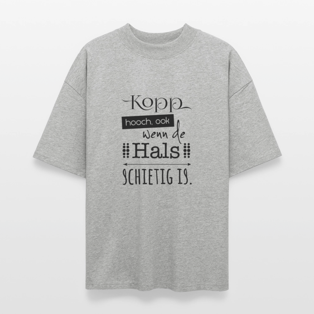 Unisex Oversize Bio-T-Shirt - Kopp hooch - Grau meliert