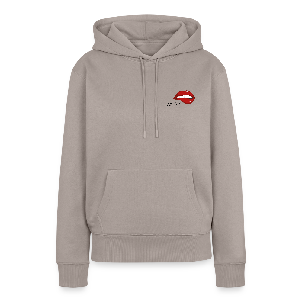Damen Premium Hoodie - Sööt Lippen - Taupe