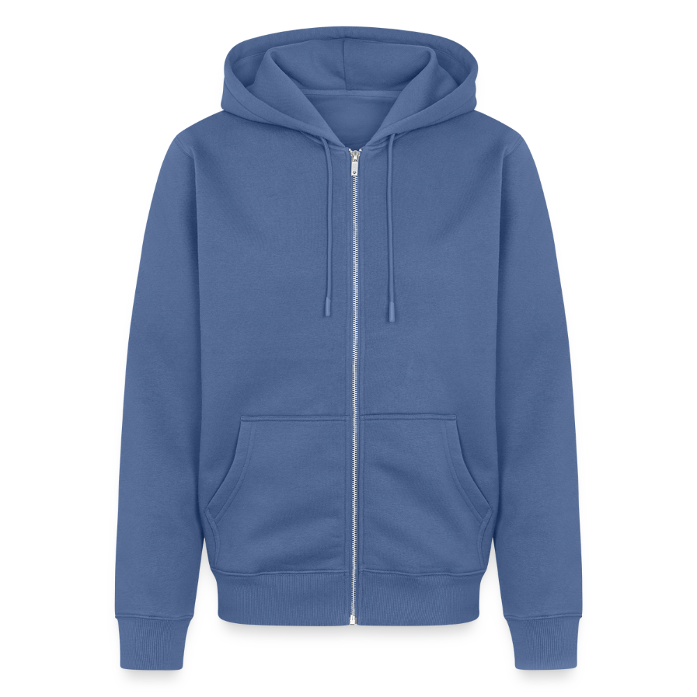 Herren Premium Kapuzenjacke - Nautik Doodles (weiss) - Taubenblau