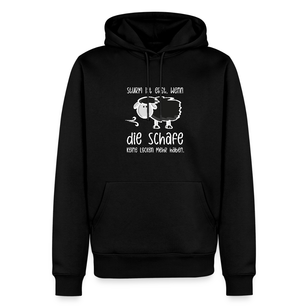 Herren Premium Hoodie - Schaf (weiss) - Schwarz