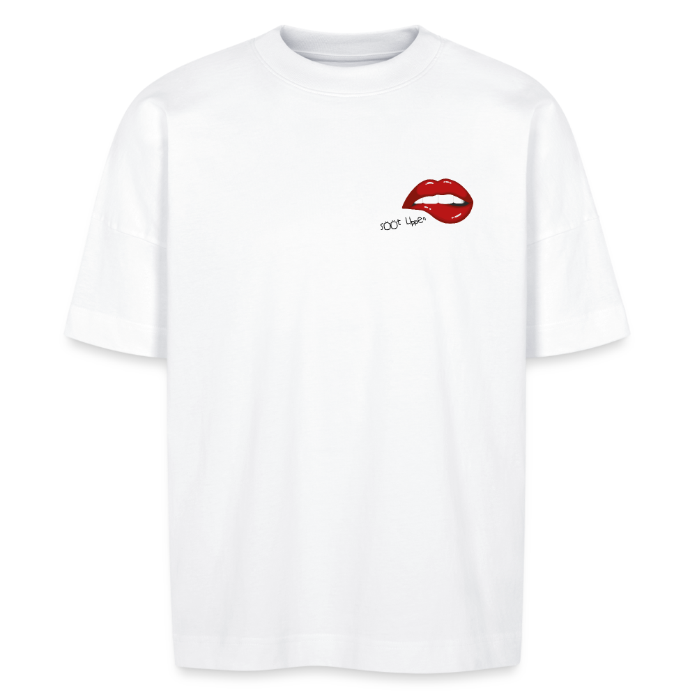 Unisex Oversize Bio-T-Shirt - sööt Lippen - Weiß