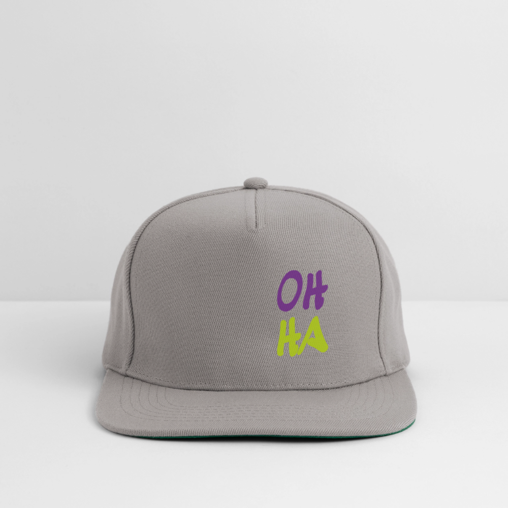 Snapback Cap - Oh ha - Graphit/Graphit