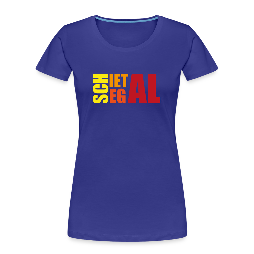 Frauen Premium Bio T-Shirt - Schietegal - Königsblau