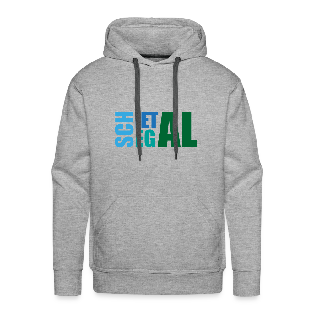 Männer Premium Hoodie - Schietegal - Grau meliert
