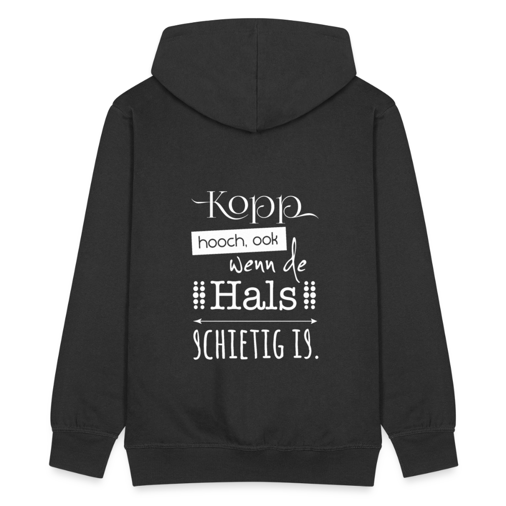 Herren Premium Kapuzenjacke - Kopp hooch (weiss) - Schwarz