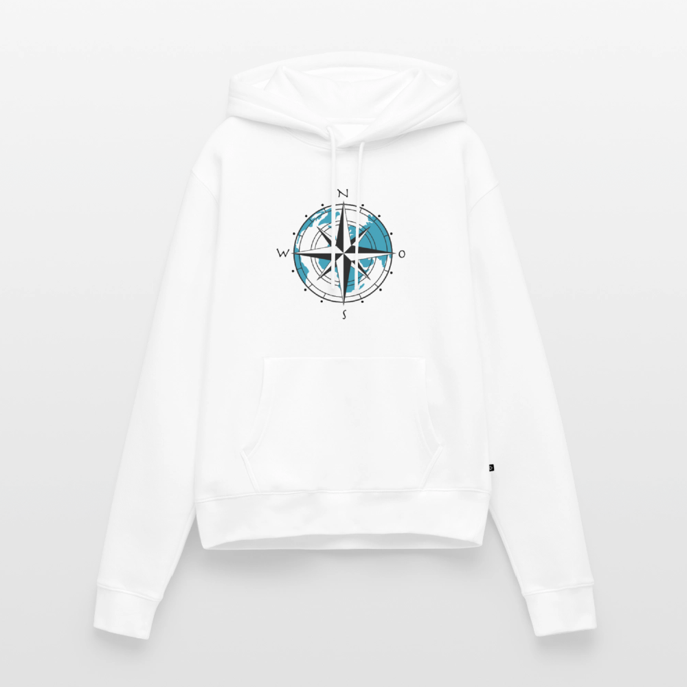 Damen Premium Hoodie - Kompass - Weiß