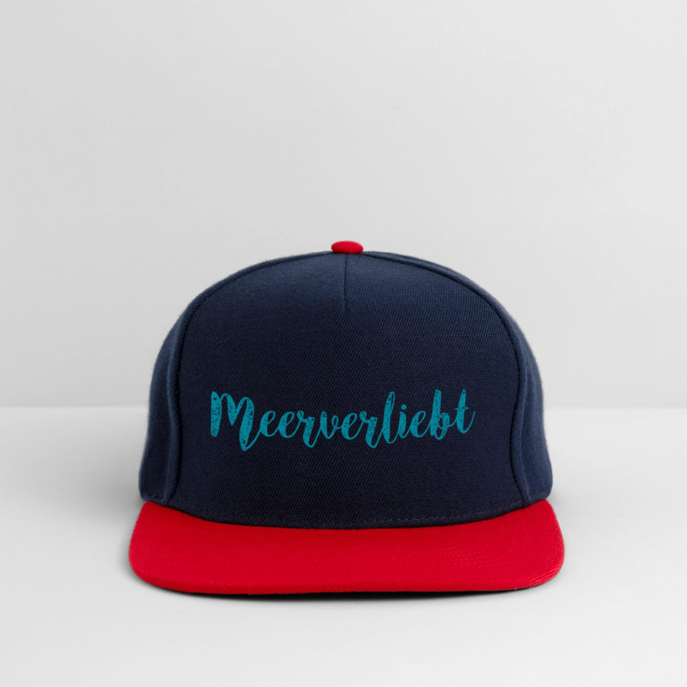 Snapback Cap - Meerverliebt - Navy/Rot