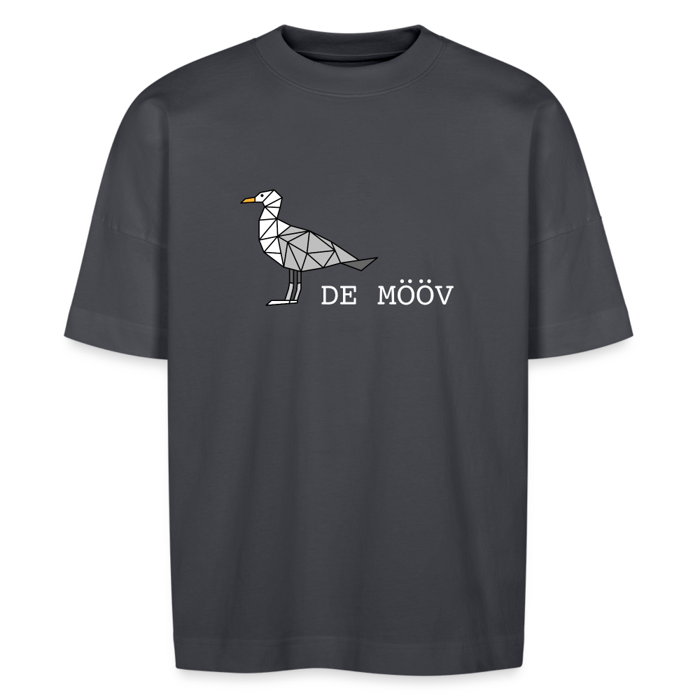 Unisex Oversize Bio-T-Shirt - de Mööv (weiss) - Indigoblau