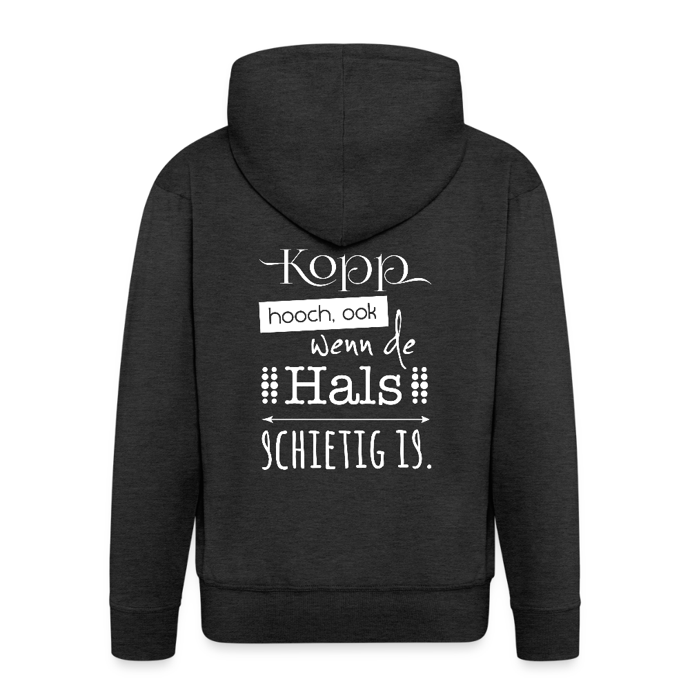 Herren Premium Kapuzenjacke - Kopp hooch (weiss) - Anthrazit