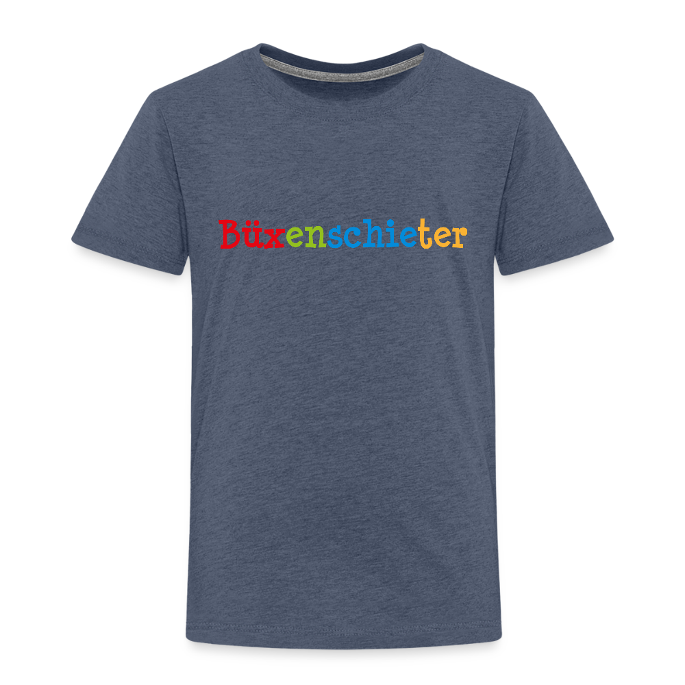 Kinder Premium T-Shirt - Büxenschieter - Blau meliert